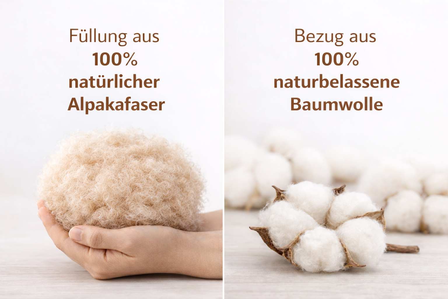 Alpaka Bettdecke Basic Line Detailansicht – natürliche Alpakawolle, atemaktiv