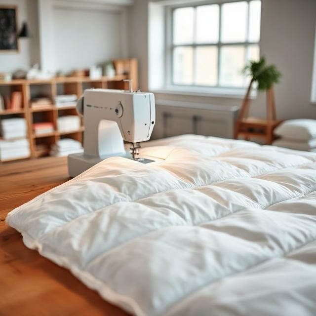 Federbett an der Nähmaschine – Federbett auffüllen lassen